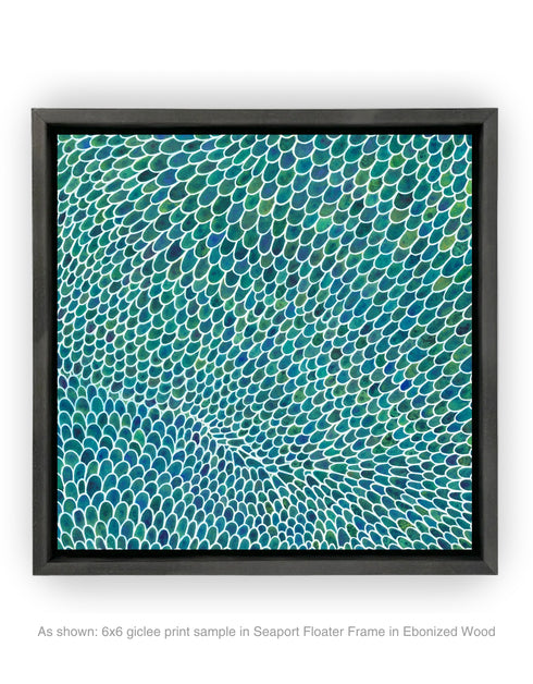 White Scales Diptych | Framed Giclee Print on Canvas